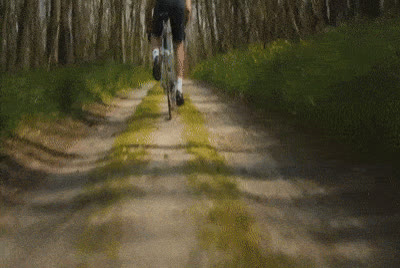 One rider, one voice, no music.